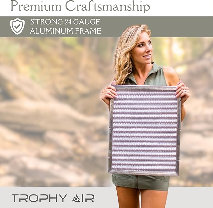 12x24x1 | Trophy Air | Merv 8 | Washable Furnace Filter | Lifetime HVAC & Furnace Air Filter | Washable Electrostatic | High Dust Holding Capacity | Premium Quality Aluminum