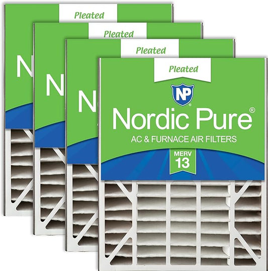 Nordic Pure 20x25x5 (19_3/4 x 24_1/4 x 4_7/8) Air Bear Replacement 266649-102 MERV 13 Air Filters 4 Pack
