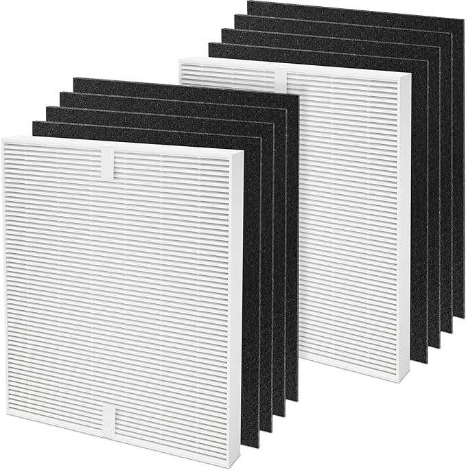 Colorfullife AP-1512HH True HEPA Replacement Filter H13 Compatible with Coway Airmega AP-1512HH Air Purifier and Airmega 200M Air Purifier, Item NO #3304899 (2 HEPA + 8 Carbon Filters)