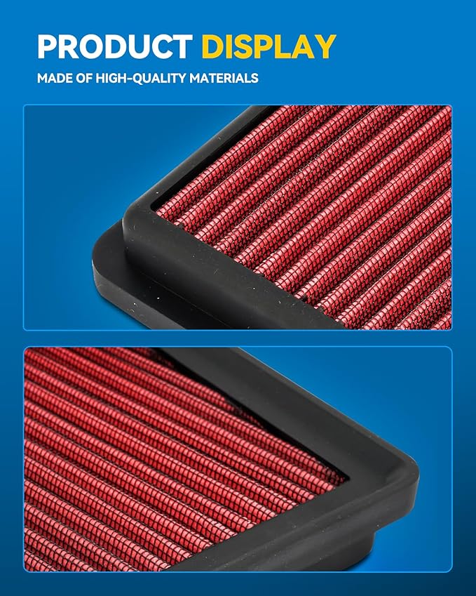 PHILTOP Engine Air Filter, High Performance, Premium, Washable, Replacement Car Air Filter for CA12817, 2021 Santa Fe, 2021 Sorento, 2020 Sonata