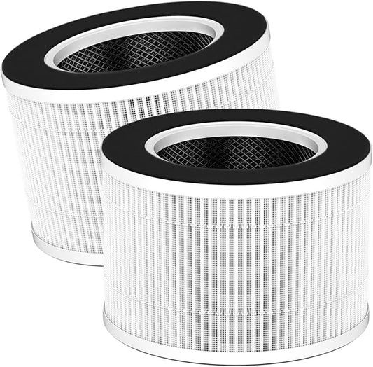 2 Pack TD-1500 Replacement Filters for Tredy TD-1500 & TD-1500BM Air Puri-fier, 4-Stage H13 Ture HEPA Filter and Activated Carbon Filtration