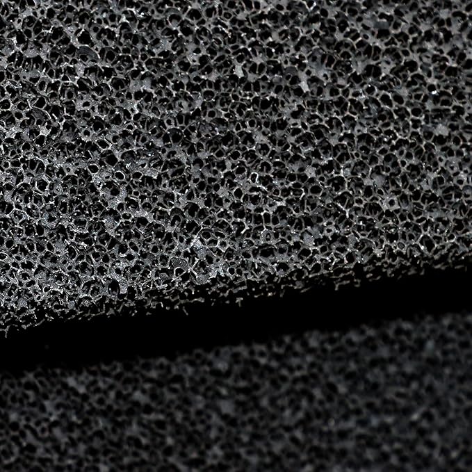 Cut to Fit Activated Carbon Media Pad, Pre Filter Carbon Sponge for Aquarium, Fish Tank, Pond, Reef Canister (9.8 x 9.8 x 0.4 inch 3pcs)