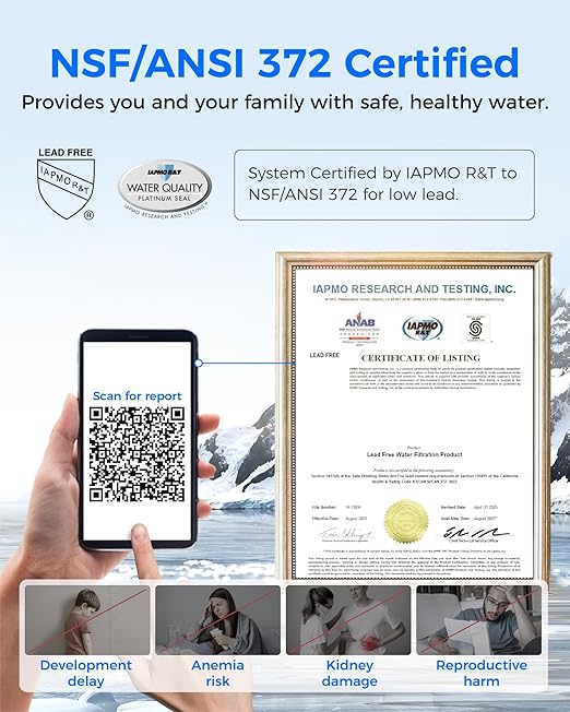 Waterdrop WD-M1 Reverse Osmosis Water Filter Countertop, Hot Water Countertop Reverse Osmosis System, 7 Temperature Options, 6 Stage Purification, 3:1 Pure to Drain, No Installation, Gray