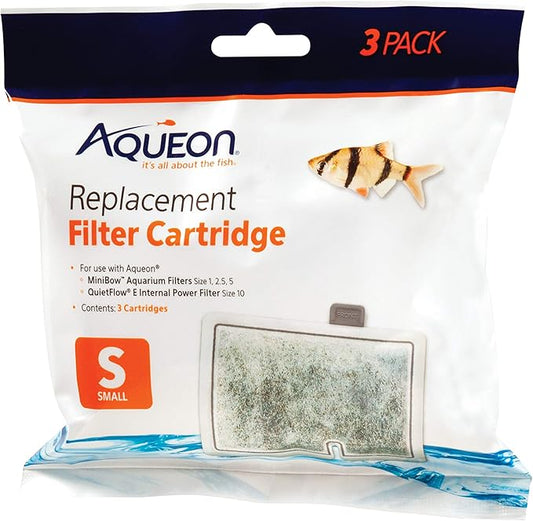 Aqueon Aquarium Fish Tank Replacement Filter Cartridges Small - 3 pack