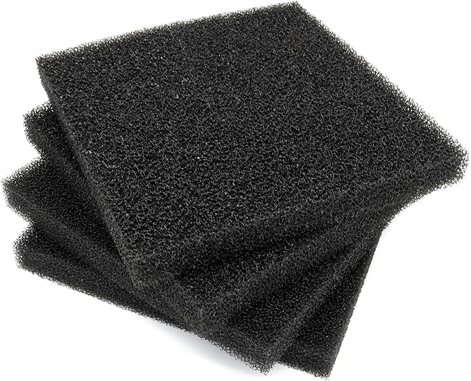 ALEGI 4 Pieces Aquarium Filter Foam Sponges Pad 9x9x1 inch, Fish Tank Bio Sponge Coarse Sheet Filter Media Pad, Cut-to-Size Foam for Pet Filters