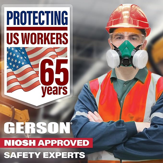 GERSON Respirator Mask, N95 Mask Replacement Filter & Pad Retainers