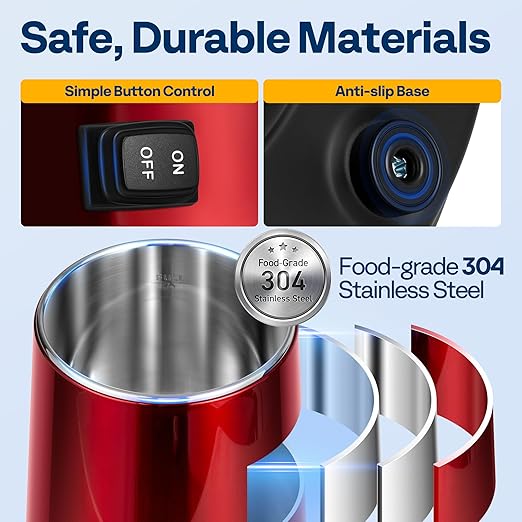 VIVOHOME Water Distiller Countertop 1.1 Gallon/4L 304 Stainless Steel Distilled Water Machine with Smart Switch Purifier Filter for Home Officek, Red