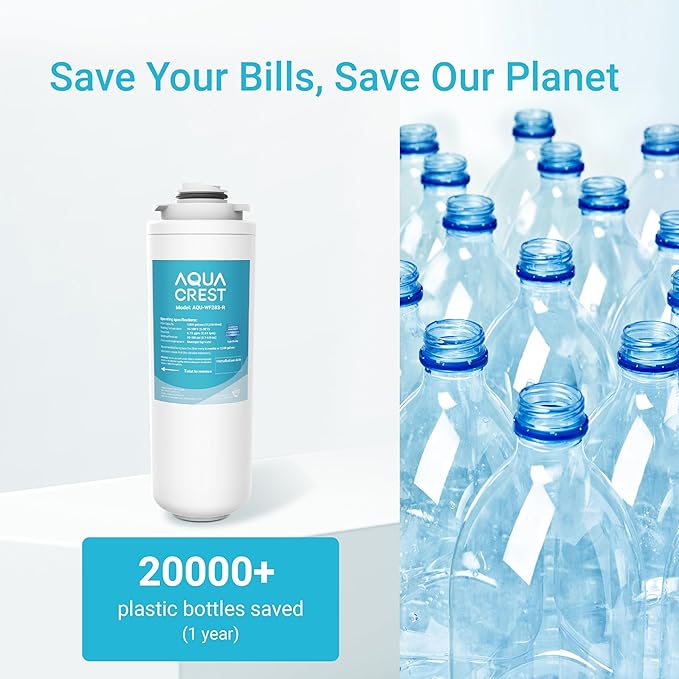 [WITH CHIP] AQUA CREST WF283-R Replacement for Elkay® 51300C, Compatible with Elkay® ezH20® and Halsey Taylor® Bottle Filling Stations, NSF/ANSI 42, Reduces Chlorine, Bad Taste & Odor, 3 Pack