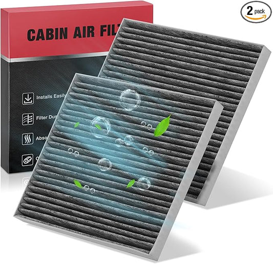 BDFHYK 2 Pack Cabin Air Filters with Activated Carbon Compatible with Chrysler Grand Caravan 2021-2022, Pacifica 2017-2022, Voyager 2020-2022, Replace# CF12283, 68308950AB