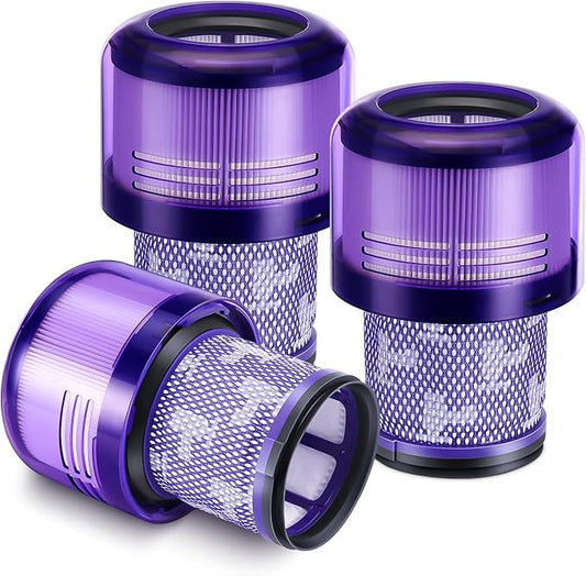3 Pack V11 Filters Replacement for Dyson, Vacuum Filters Replacement Compatible with Dyson V11 Animal Torque Drive Complete V15 Detect Cordless Vacuum, Replace Part # 970013-02