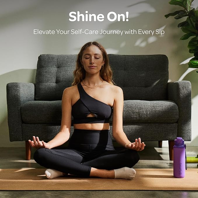 Hydracy Water Bottle with Time Marker -Large BPA Free Water Bottle & No Sweat Sleeve -Leak Proof Gym Bottle with Fruit Infuser Strainer & Times to Drink -Ideal for Fitness Sports & Outdoors