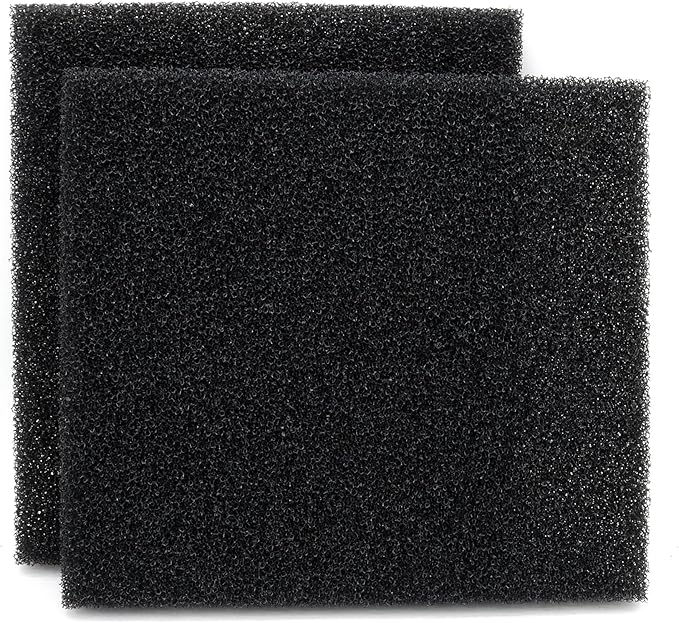 ALEGI 2 Pieces Aquarium Filter Foam Sponges Pad 20 PPI, Fish Tank Bio Sponge Coarse Sheet Filter Media Pad, Cut-to-Size Foam for Pet Filters