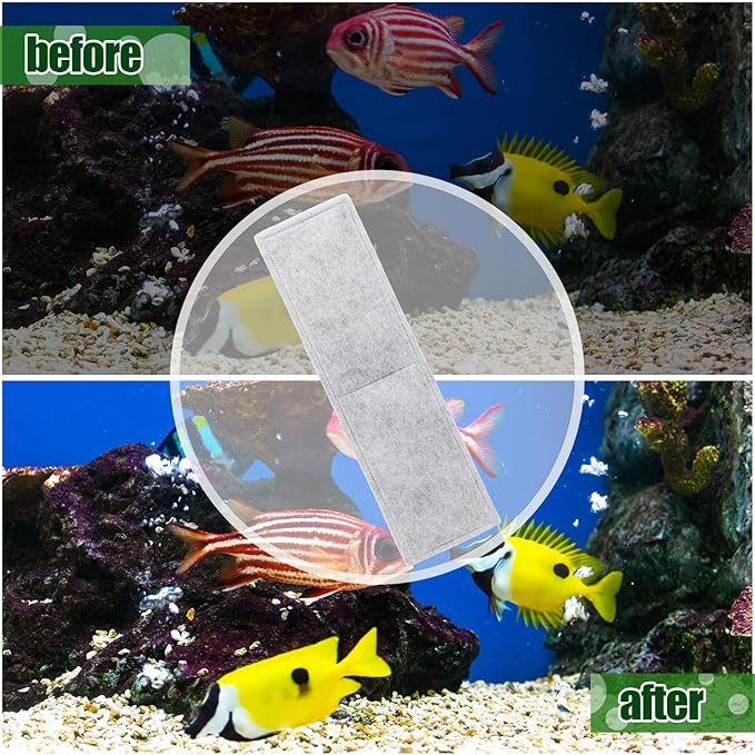 Pangda 16 Pcs Carbon Foam Filter Pads for Compatible with Fluval U4 Range of Internal Filters Replacement Compatible with Fluval U4 Range of Underwater Filter