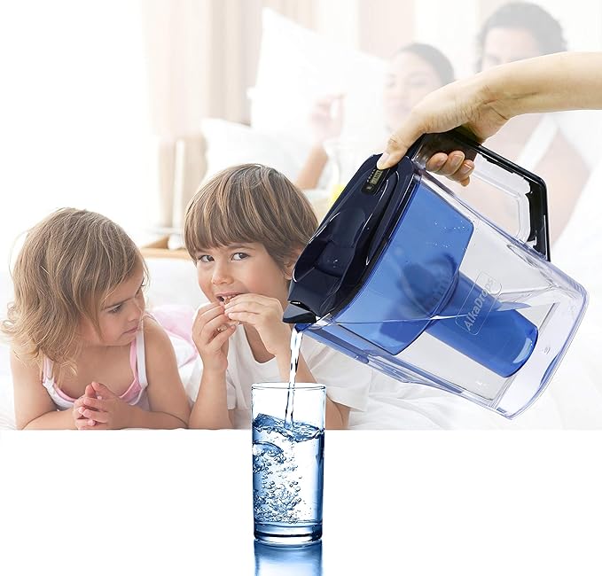 Water Pitcher, Alkaline Water Pitcher,Alkaline Water jug -7 Stage Ionizer Filtration System to Purify and Increase PH Levels - Clean, Refreshing Water, 10 Cup Water jug,BPA Free.