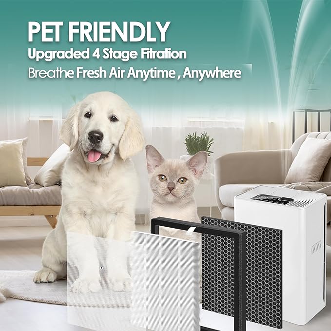 2-Pack G3 H13 HEPA Filter Replacement Compatible with AMEIFU Air Purifier Replacement Filter for AMEIFU Air Purifier G3 Sferf-30 FXAP2W and Vewior Air Purifier Filter Replacement A3, Tailulu HQZZ-260