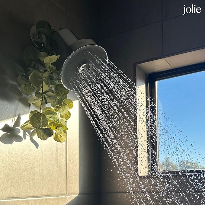 THE JOLIE FILTERED SHOWERHEAD | Clinically Tested, High Pressure Shower Filter For Healthier Hair & Skin | Reduce Hair Shedding, Protect Colored Hair, Soothe Dry Skin, Reduce Dandruff (New Jet Black)