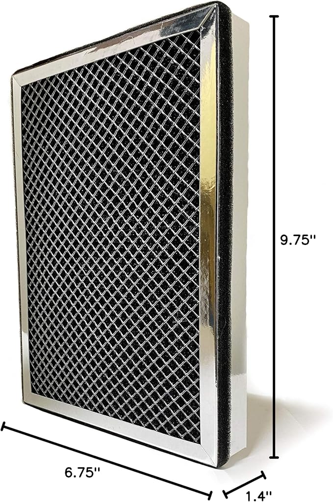 Nispira 25 True HEPA Activated Carbon Replacement Filter For MA Air Purifier 25 | Removes Smoke, Dust, Pollen | Size 9.75" x 6.75" x 1.40" | 2 Packs