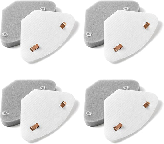 4 Pack IP3251 IP3252 IP3124 Auto Empty Dock Pre Motor Exhaust Foam Felt Filter Assemblies compatible with Shark Cordless PowerDetect Clean Empty Lightweight Stick Vacuum Auto Empty System, XAFFIP3251