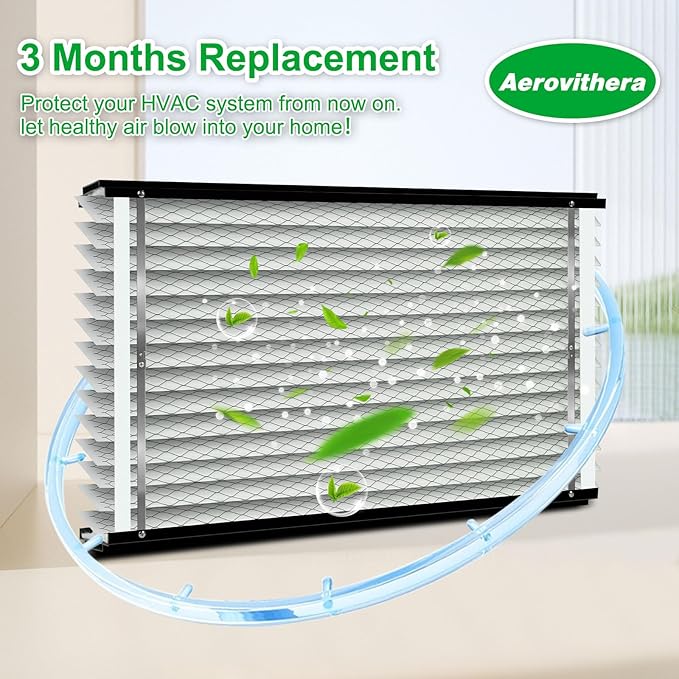 2-Pack 313 Air Filter Replacement Compatible with AprilAire Whole House Air Purifiers,Models 1310, 2310, 3310, 4300, MERV 13 20x20x4 Pleated HVAC AC Furnace Filter