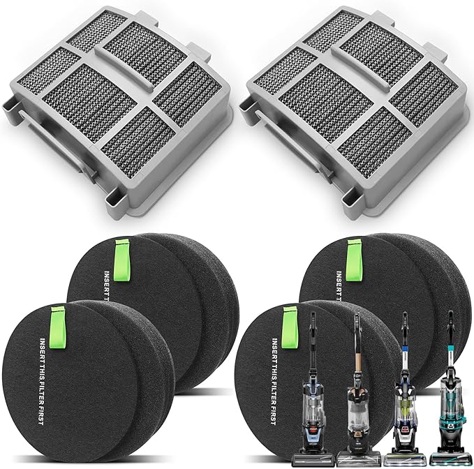 Lemige 39883 3418 3402 3774F Filter for Bissell SurfaceSense 3418 3415 Pet Hair Eraser 39883 3774F 3774 3774G 3775 MultiClean 3402 3409 PowerLifte 3404 Vacuum Cleaners, 1635630&1635629