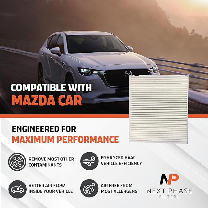 Cabin Air Filter Replacement - Pack of 1 - Made in USA - Compatible with Various Lexus, Subaru, Toyota & Mazda Models - Replaces O.E. 8713928020, 72880FL00A, TK4861J6X - for Carbon Upgrade use NP21471