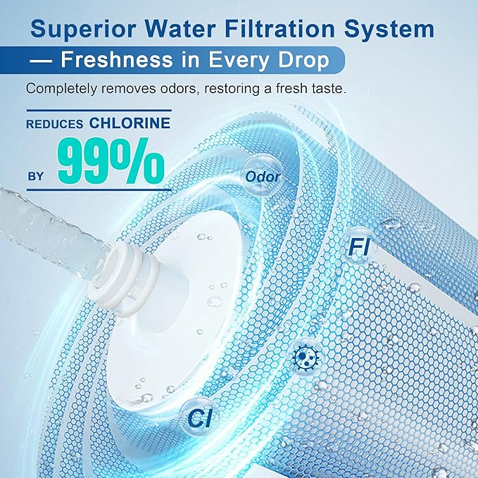 LCF Replacement Filter, Compatible with LCF-CF-01, Waterdrop Filter Replacement for WD-CTF-01 & WD-CTF-02 Systems, Replaces WD-CFF-01, 6-Stage, 𝐒𝐢𝐥𝐯𝐞𝐫 𝐈𝐨𝐧𝐬 Enhanced, 16,000 Gallons, 2-Pack
