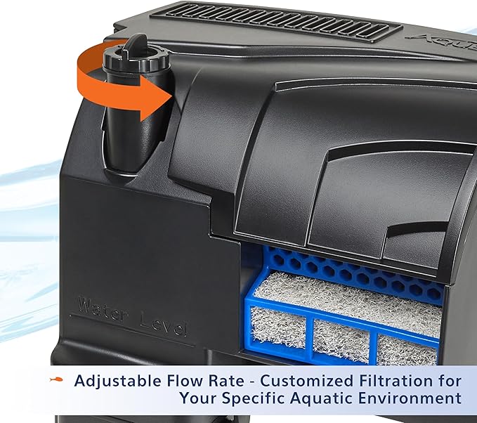 Aqueon SmartClean Power Filter with EcoRenew Filter Cartridge, Quick and Easy Water Changes, Quiet Operation, Adjustable Flow, for 20-30 Gallon Freshwater and Saltwater Aquariums, Large