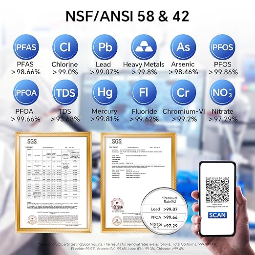 Stokk Tankless Reverse Osmosis System, 800 GPD Fast Flow Water Filter, NSF/ANSI 58&42, 8 Stage RO System, 3:1 Pure to Drain, Under Sink Tankless RO System, Smart Faucet, Reduce PFAS, S2