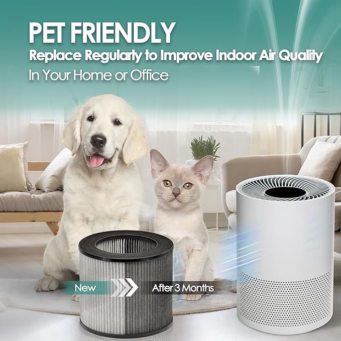 Bissell 2801 MY Air Filter Replacement - 4 Pack Compatible with Bissell MY-Air Air Cleaner 2780, 2780A, 2780B, 2780P and 27809