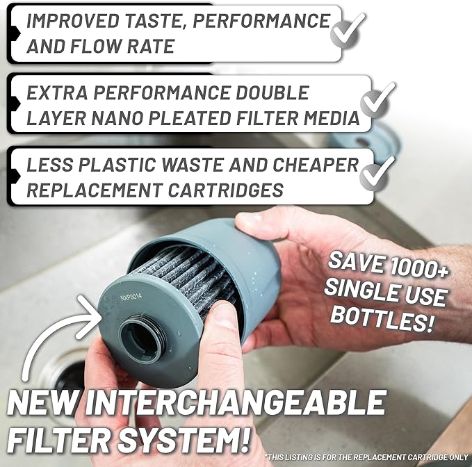 Epic Nano XP Water Filter – Made in USA – Removes 70+ Contaminants Including PFAS, Lead, Bacteria, Viruses and Microplastics – 100 Gallon Capacity – Replaceable Inner Cartridge – Recyclable