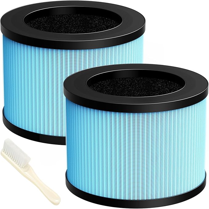 MK01 MK06 TZ-K1 HEPA Replacement Filter, Compatible with MK01, MK06, ToLife TZ-K1, MG01JH, Kloudi DH-JH01, POMORON MJ001H, MJ012H, Intelabe EPI080/EP1080, Elechomes EPI081/EP1081, 2 Pack