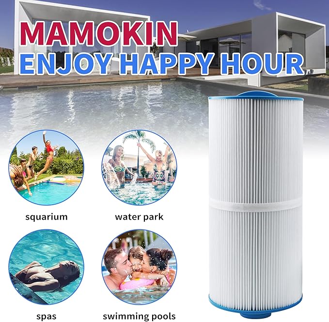 Spa Filter 6CH-960 Replaces Jacuzzi Filters J-300 J-400, Unicel 6CH-960, Pleatco PJW60TL-F2S, Filbur FC-2800, 6540-476, 6540-383, Hot Tub Filter with Closed Handle(Not be Removed)- 2 Pack