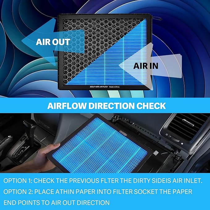 Cabin Air Filter CF12150 for 2015-2024 Ford F150, 2017-2023 F250 F350 F450 F550 Super Duty, 2018-2024 Lincoln Navigator and Expedition, Activated Carbon Beads and Honeycomb Structured
