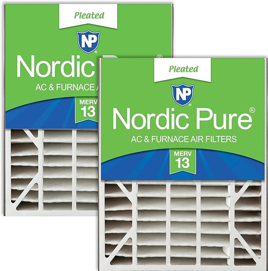 Nordic Pure 20x25x5 (19_3/4 x 24_1/4 x 4_7/8) Air Bear Replacement 266649-102 MERV 13 Air Filters 2 Pack