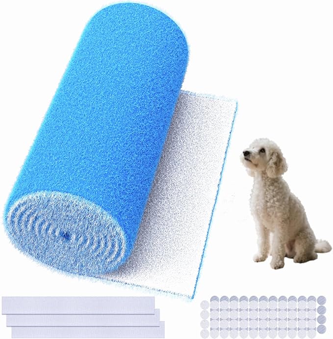 Air Vent Filters, 12"X90" Cut to Size Air Filter Material, MERV 8 Electrostatic Air Filter Roll, Blue & White Vent Filters for Home Floor, Rv Ac Vent, Ceiling, Refrigeration, HVAC Furnace Vent, Etc