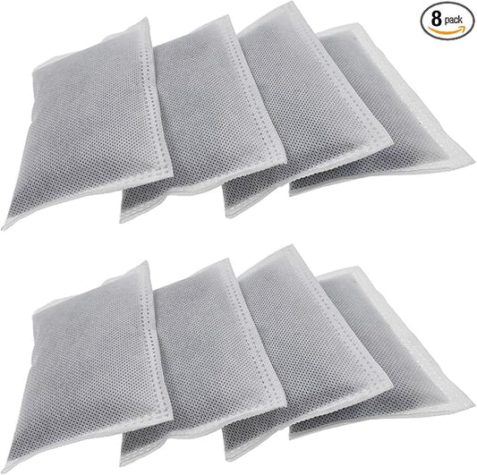 8 Pack Activated Charcoal Odor Absorbing Filter Refill Deodorizer Compatible with iTouchless Trash Cans 8 Gallon and Larger (Large)