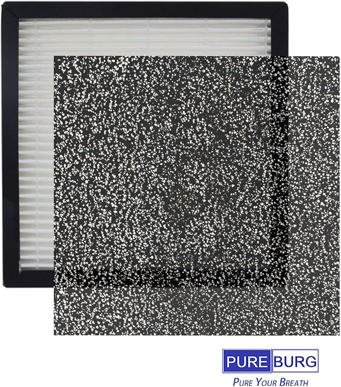 PUREBURG Replacement Filter Set Compatible with VCK LE-AP001 Air Purifier,4-Pack H13 HEPA Air Clean Dust VOCs Odor Activated Carbon