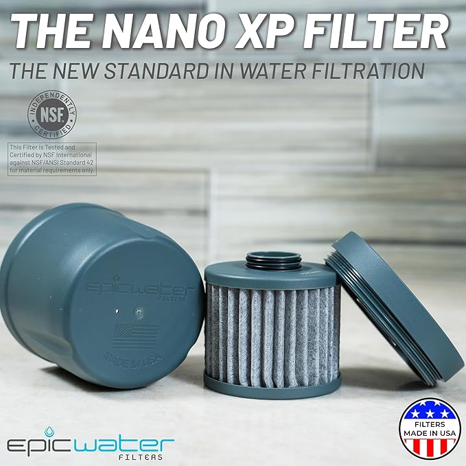 Epic Water Filters REPLACEMENT FILTER for Epic Nano Water Filter Pitcher or Dispenser. Nanofiltration Removes Bacteria, Virus, Cyst, Lead, Chromium 6, PFOS, PFOA, Heavy Metals, Pesticides