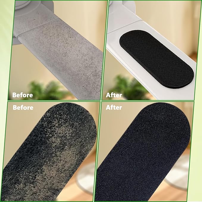 Ceiling Fan Filters for Blades with Activated Coconut Carbon - 10 Pack |Easy-Stick | Traps Dust, Pet Dander & Pollen |Odorless Reduction for Home & Office (10)