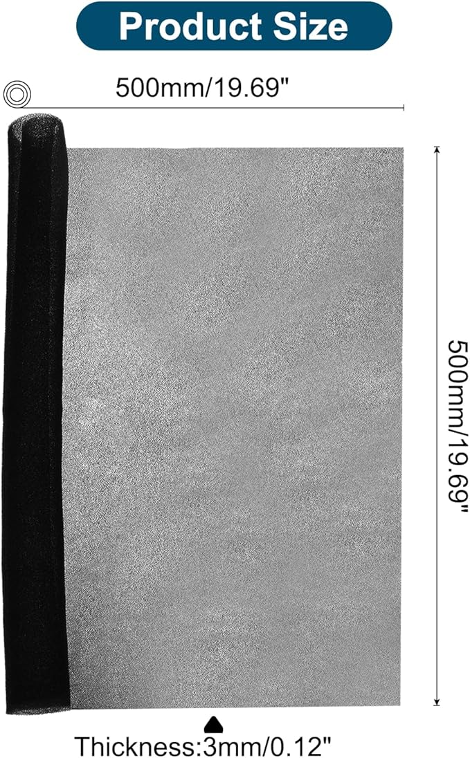 PATIKIL 20" x 20" x 0.1" Air Conditioner Filter Replacement, 2Pcs Washable Reusable Cut to Fit Foam Filter Air Filter for RV AC Vent Window Purifiers Computer, 40PPI