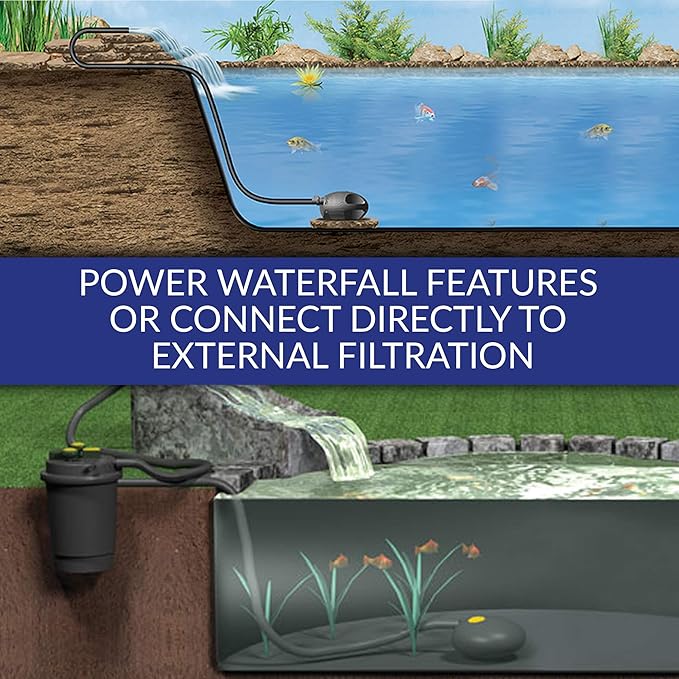 Laguna Max-Flo 1350 Electronic Waterfall and Filter Pump for Ponds Up to 2700-Gallon