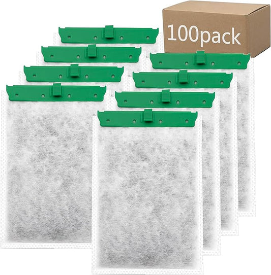 Aquarium 100 Pack Medium Filter Cartridges Compatible with Whisper Filters 10i IQ10 PF10 Power Filters