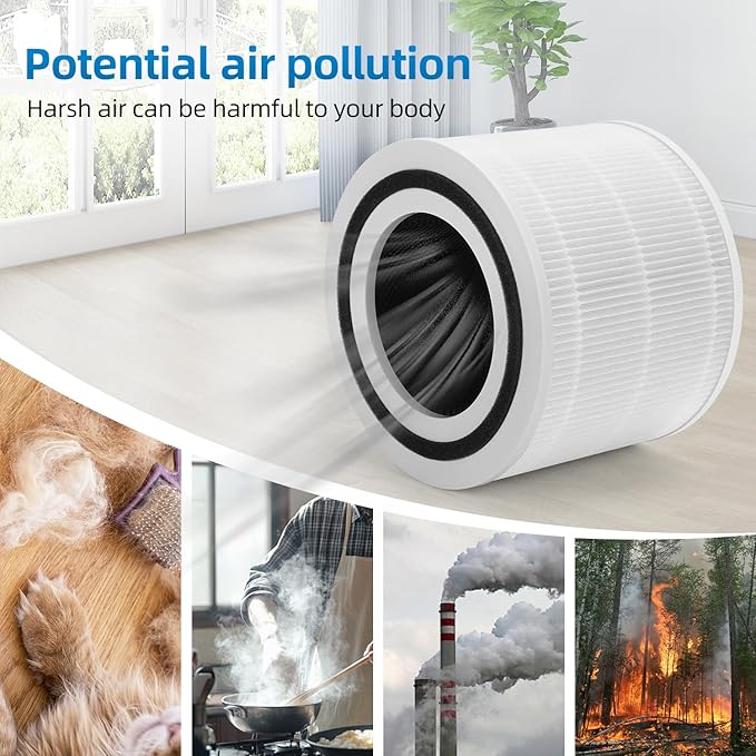 APF-H13 Filter Compatible with MaxLite AP215SF1/AP215SF2 Air Purifiers, H13 HEPA Activated Carbon 3-Stage Filtration 2-Pack