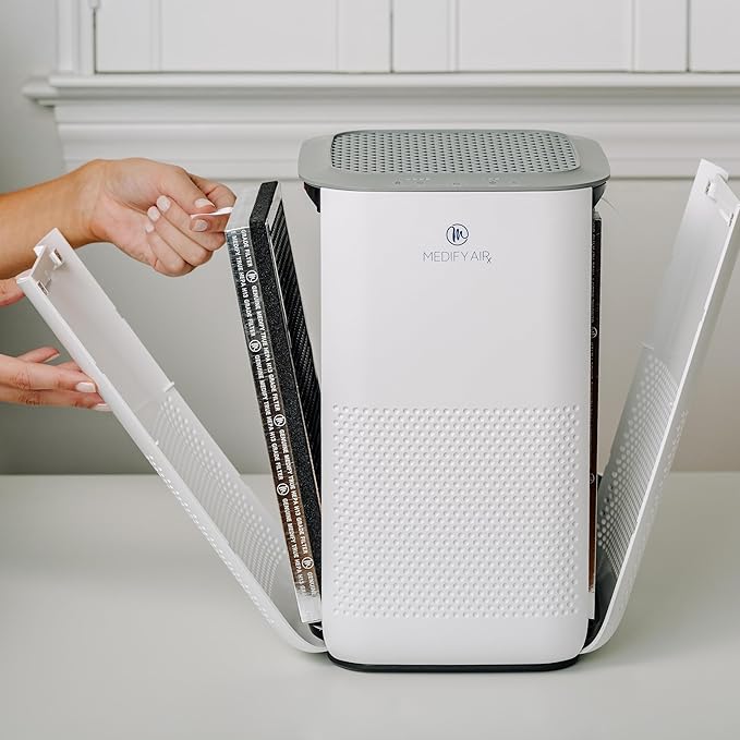 Medify Air MA-15 Genuine Replacement Filter | for Allergens, Wildfire Smoke, Dust, Odors, Pollen, Pet Dander | 3 in 1 with Pre-filter, H13 HEPA, and Activated Carbon for 99.7% Removal | 1-Pack