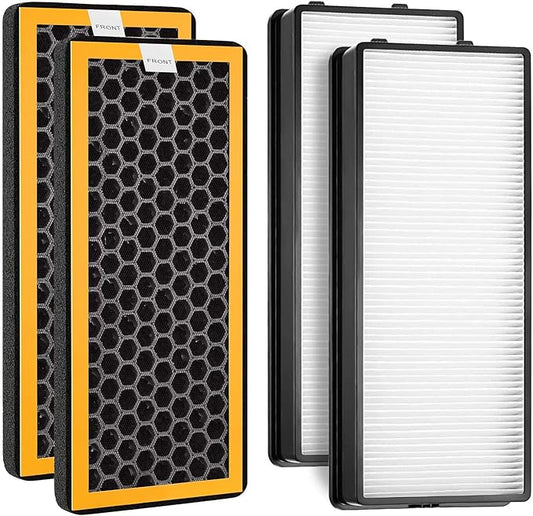 4 Pack Replacement Filters Compatible with HoMedics PetPlus at-PETODR Filter and TotalClean at-OFL Filter for AT-PET01, AT-PET02,and AR-45