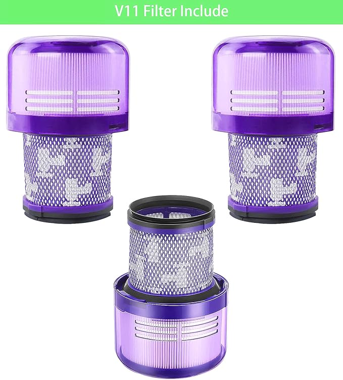V11 Animal Filter Replacement Compatible with Dyson V11 Torque Drive V11 Animal V11 Complete V11 Extra V15 Detect Vacuums, Part 970013-02.