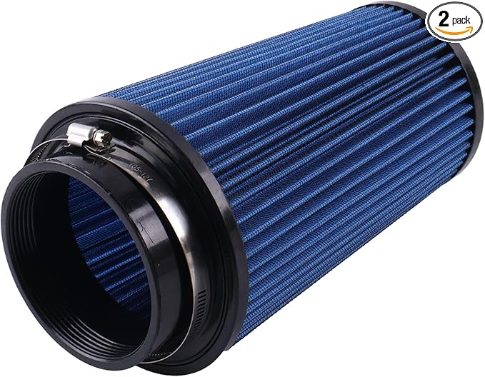 DVPARTS 4" Blue Replacement Washable/Reusable Oiled Cold Air Intake Filter DP0235 Compatible with All Rudy's 4" Intakes