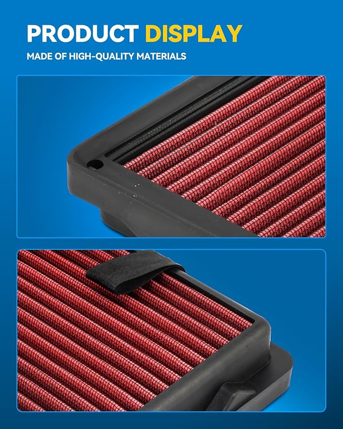 PHILTOP Engine Air Filter, Replacement Car Air Filter for CA12816, 2022 Carnival, 2021 Santa Fe, 2020-2021 Sonata,2021 K5,2021 Sorento,Washable, Reusable