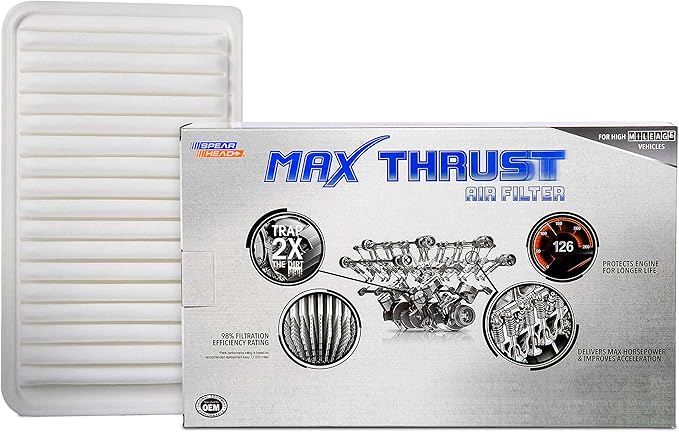 Spearhead MPG Defense Max Thrust Engine Air Filter For All Mileage Vehicles, Fits Like OEM, Restores MPG & Acceleration (MT-360)