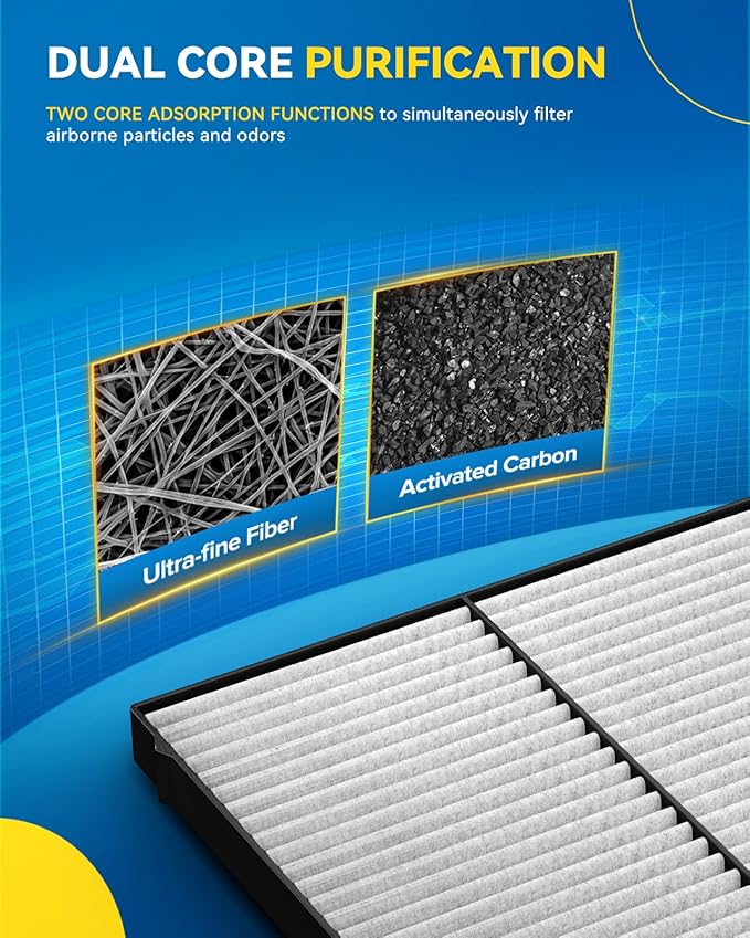 PHILTOP Cabin Air Filter, Replacement for CF12775 2019-2024 Forester, 2022-2024 WRX, Premium Cabin Filter with Activated Carbon Filter Up Dust Pollen Odor